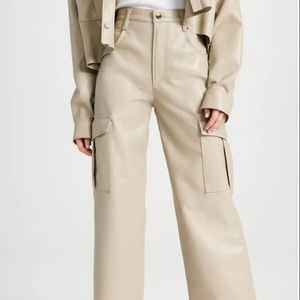 $438 AGOLDE Leather Minka Cargo Pants